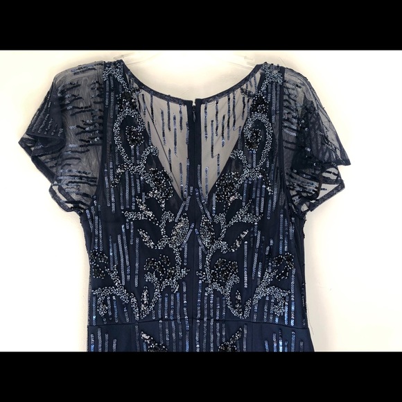 Aiden Mattox navy beaded dress - Picture 4 of 4